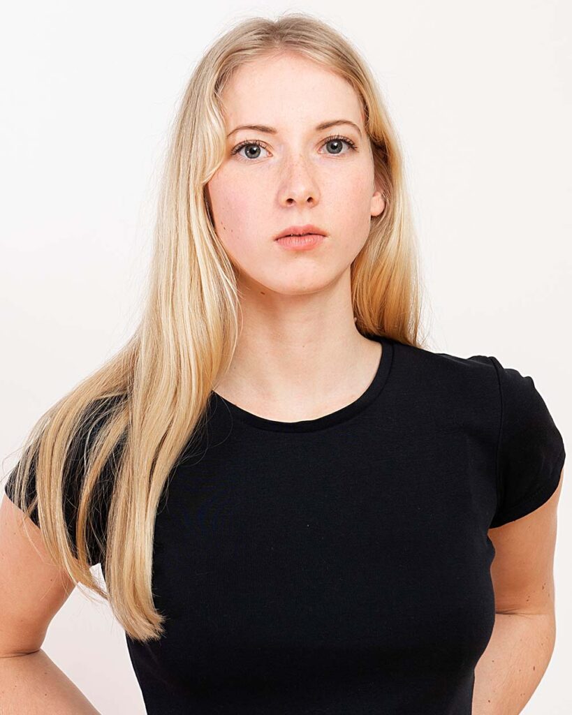 young woman with long blonde hair